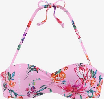 SUNSEEKER - Balconet Top de bikini en rosa: frente