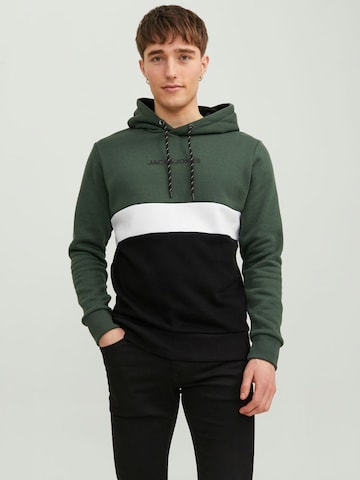 zaļš JACK & JONES Sportisks džemperis: no priekšpuses