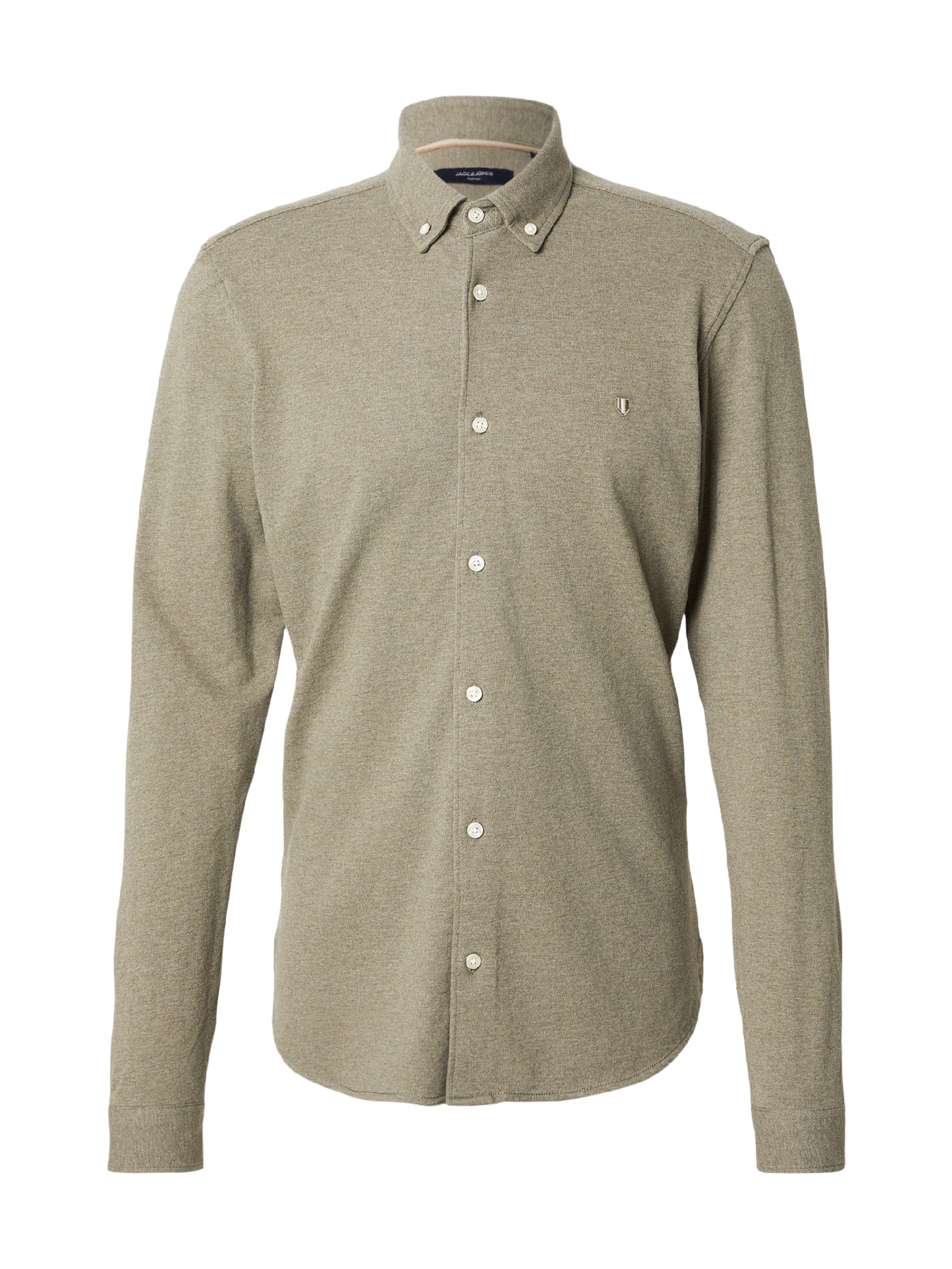 Jack & Jones Premium Slim fit Button Up Shirt 'JPRBLUBLAKE' in Green: front