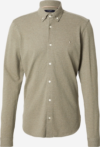 Coupe slim Chemise 'JPRBLUBLAKE' Jack & Jones Premium en vert : devant