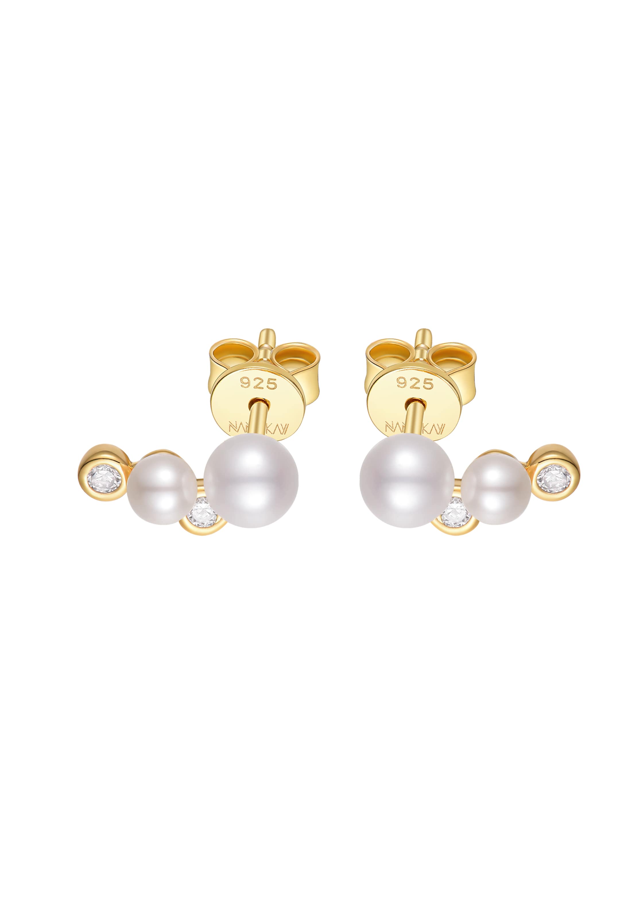Nana Kay Earrings 'Baroque Flair' in Gold: front