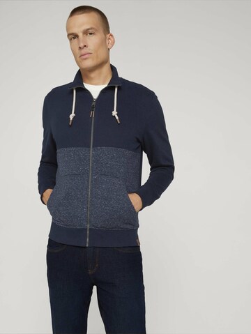 TOM TAILOR Sweatjacke in Blau