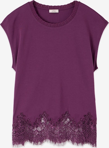 T-shirt oltre en violet : devant