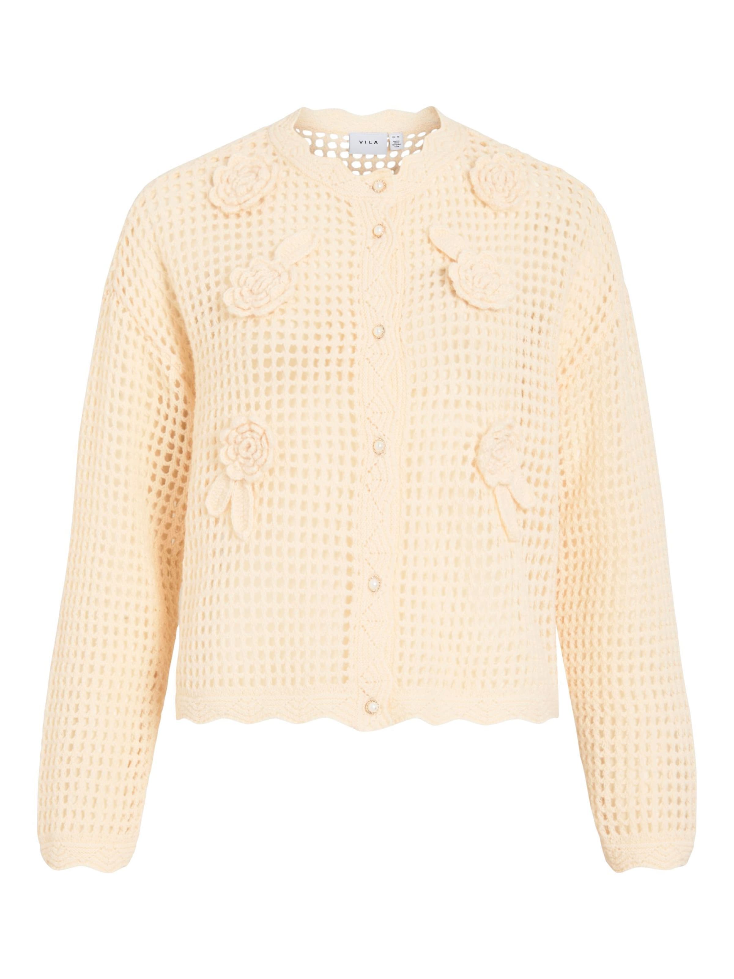Cardigan 'VIEnny' VILA en beige : devant