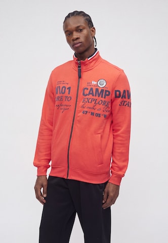 CAMP DAVID Sweatjakke i orange