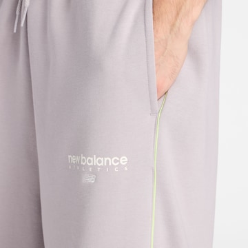 new balance Wide leg Sportbroek 'Trackside Fleece Pant' in Grijs
