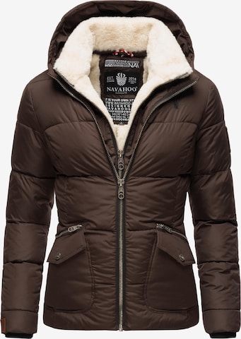 NAVAHOO Winter Jacket 'Megan' in Brown: front
