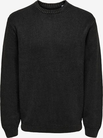 Only & Sons Trui '22031545' in Zwart: voorkant