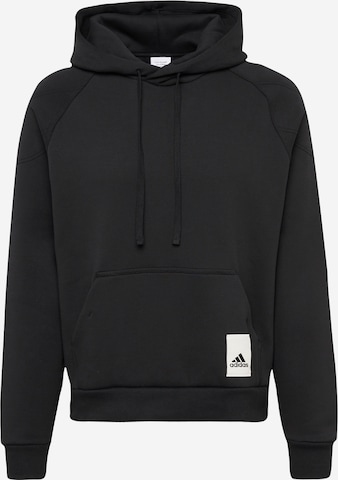 ADIDAS SPORTSWEAR - Sweatshirt de desporto 'Lounge Fleece' em preto: frente