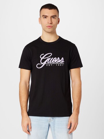 GUESS T-Shirt in Schwarz: Vorderseite