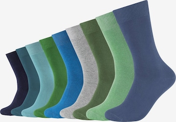 camano Socks in Blue: front