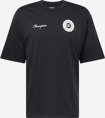 Champion Authentic Athletic Apparel Тениска в черно: отпред