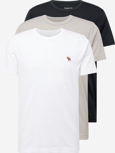 Maglietta Abercrombie & Fitch di colore marrone / talpa / nero / bianco, Visualizzazione prodotti