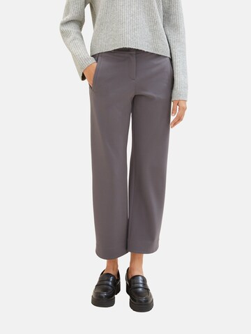 Regular Pantalon chino 'Mia' TOM TAILOR en gris : devant