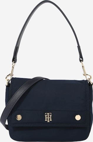 TOMMY HILFIGER - Mala de ombro em azul: frente