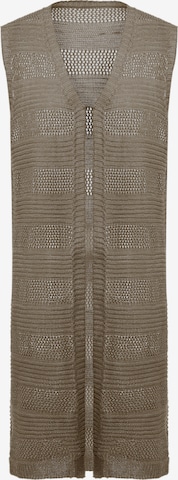 VERNOLE Knitted Vest in Brown: front