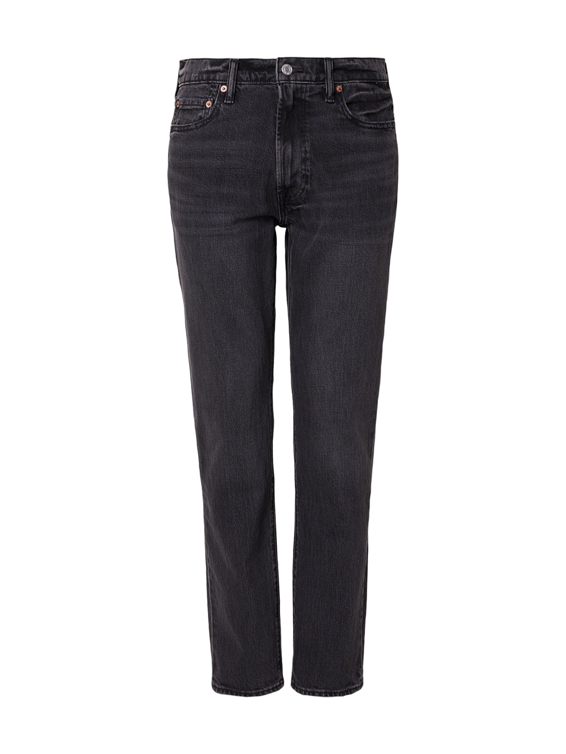 Abercrombie & Fitch Slimfit Jeans i svart: framsida