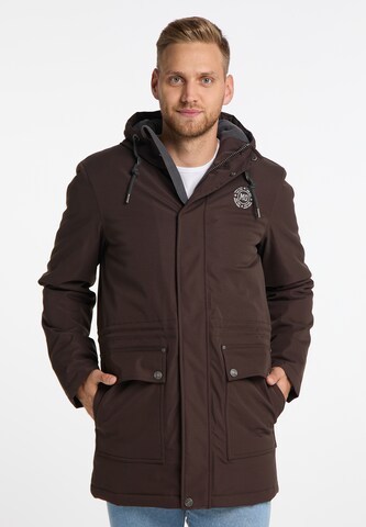 MO Winterparka 'Arctic' in Bruin: voorkant