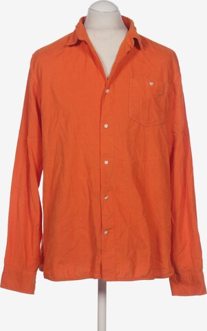 KnowledgeCotton Apparel Button Up Shirt in XL in Orange: front