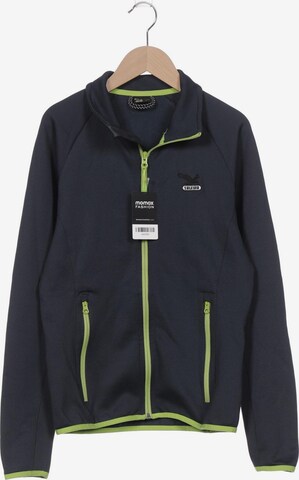 SALEWA Sweatshirt & Zip-Up Hoodie in S in Blue: front