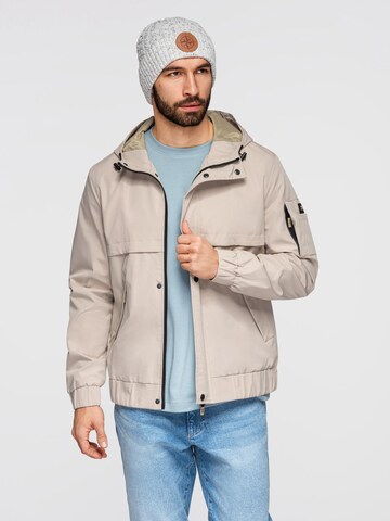 Ombre Functionele jas in Beige: voorkant