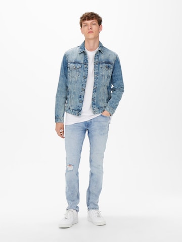 Coupe slim Jean 'Loom' Only & Sons en bleu