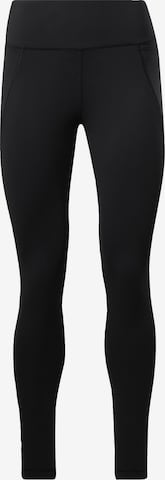 ReebokSkinny Sportske hlače 'Lux' - crna boja: prednji dio