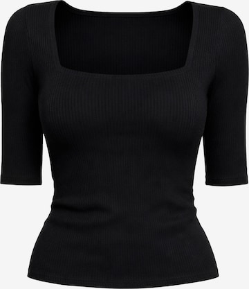 T-shirt 'Caro Neck Short Sleeve Top' PANTHEROAR en noir : devant
