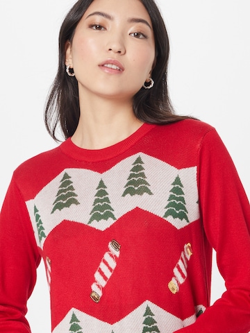 ABOUT YOU Sweter 'Vicky Christmas' w kolorze czerwony