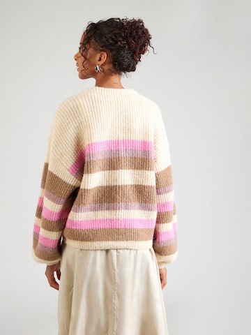 ROXY Cardigan 'MARBLE TILES' i beige