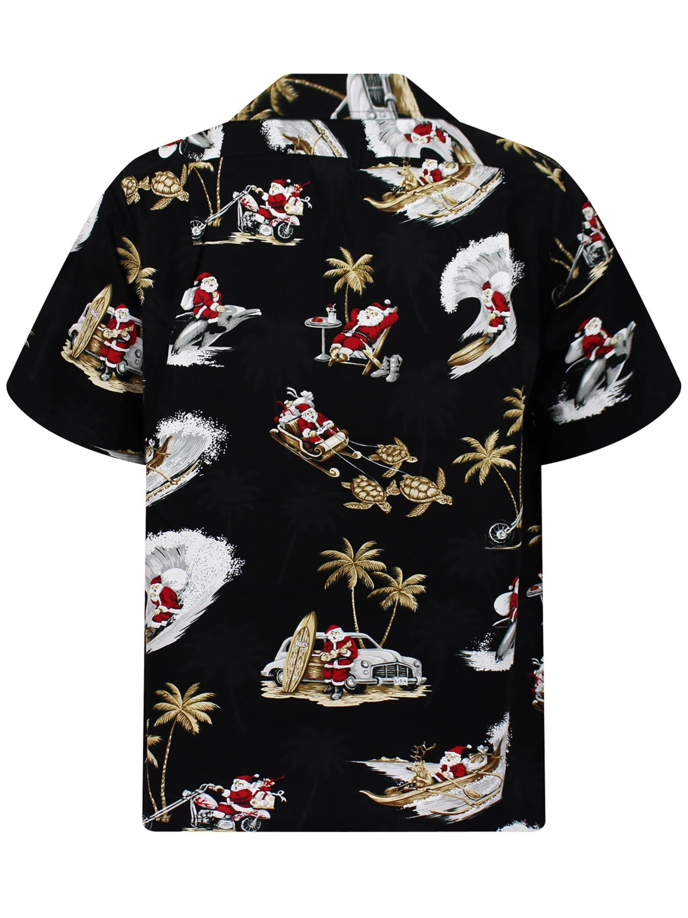 Pacific Legend Regular Fit Hemd 'Christmas Turtles'‌‌‌‌‌‌‌‌ in Schwarz