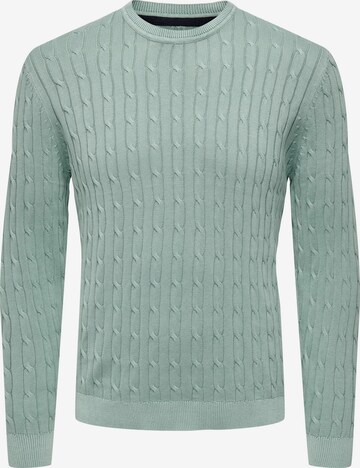 Only & Sons Pullover 'ROBERT' in Grün: predná strana