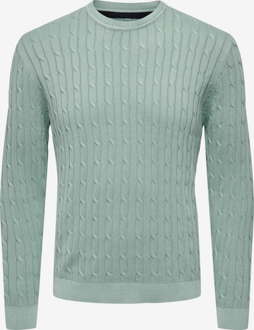 Only & Sons Pullover 'ROBERT' in Grün: predná strana