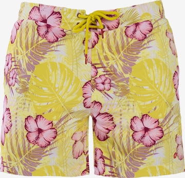 Frozen Cape Badeshorts RIBERA mit integrierter Kompressionsshort in Mischfarben: Vorderseite