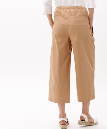 BRAX Wide leg Pleat-front trousers 'MAINE' in Brown: back