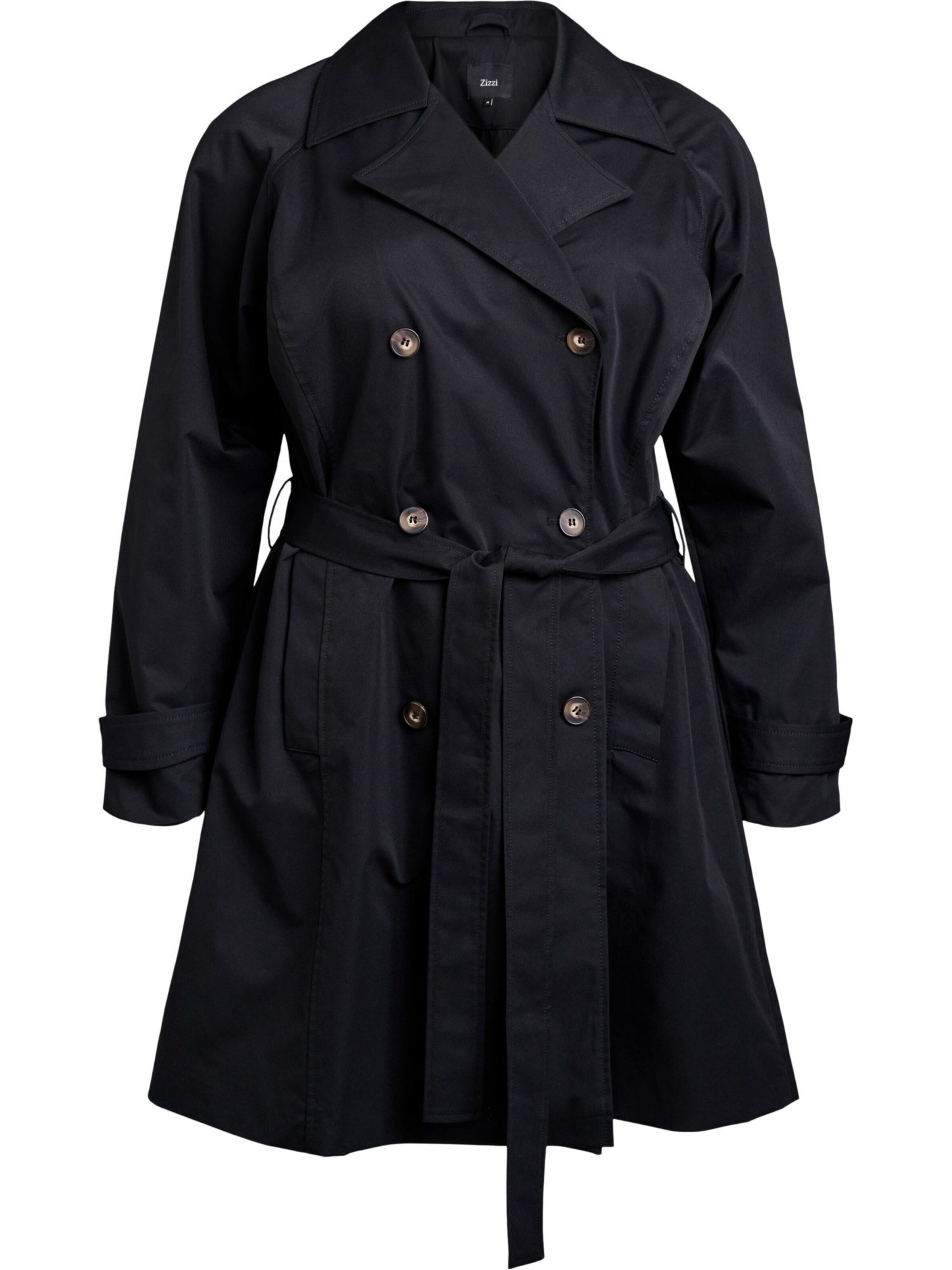 Zizzi Mantel 'Mpalma' in Schwarz: Vorderseite
