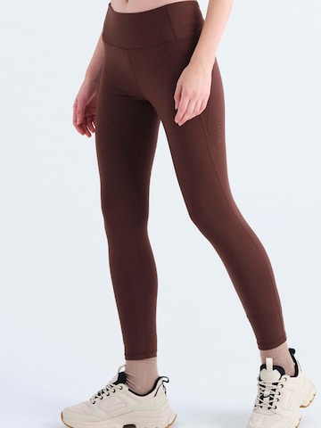 Rockupy Skinny Leggings 'Chandra'‌‌‌‌‌‌ in Braun