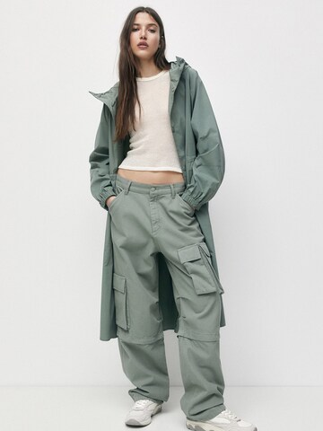 Pull&Bear Between-seasons coat in Green: front