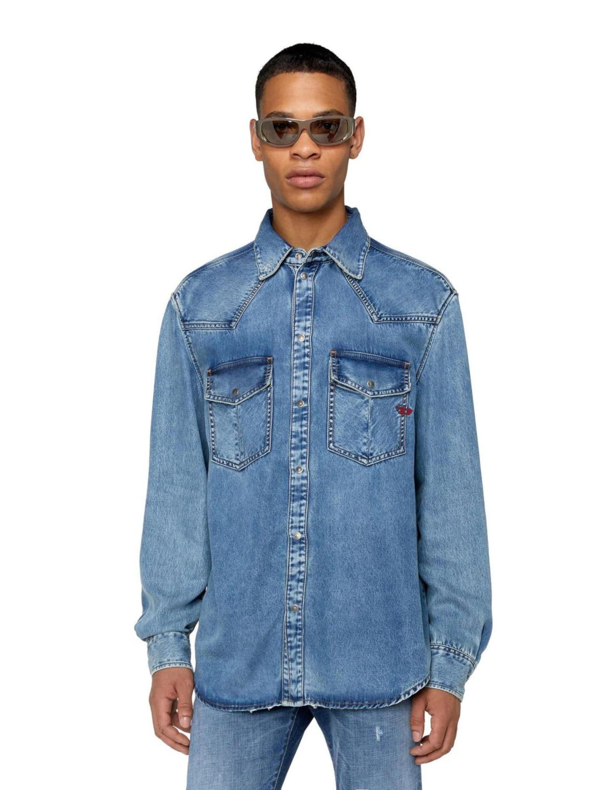 DIESEL - Camiseta en azul: frente