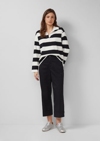 s.Oliver Wide leg Trousers with creases in Black