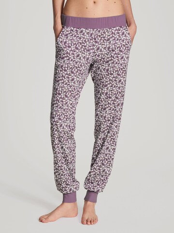 CALIDA Szabványos Pizsama nadrágok - lila: elől
