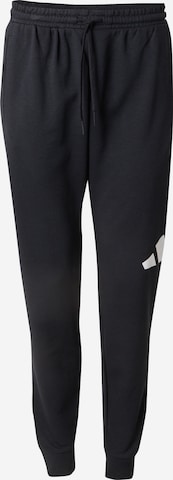 juoda ADIDAS SPORTSWEAR Siaurėjantis Sportinės kelnės: priekis