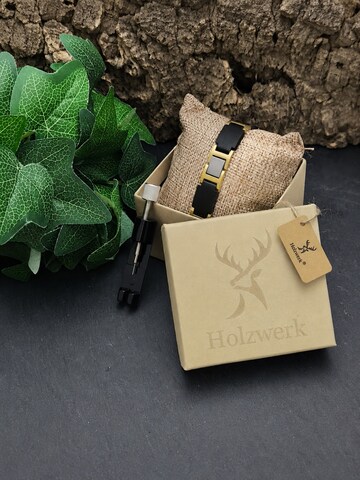 Holzwerk Armband 'AUENSEE'‌‌‌ in Schwarz