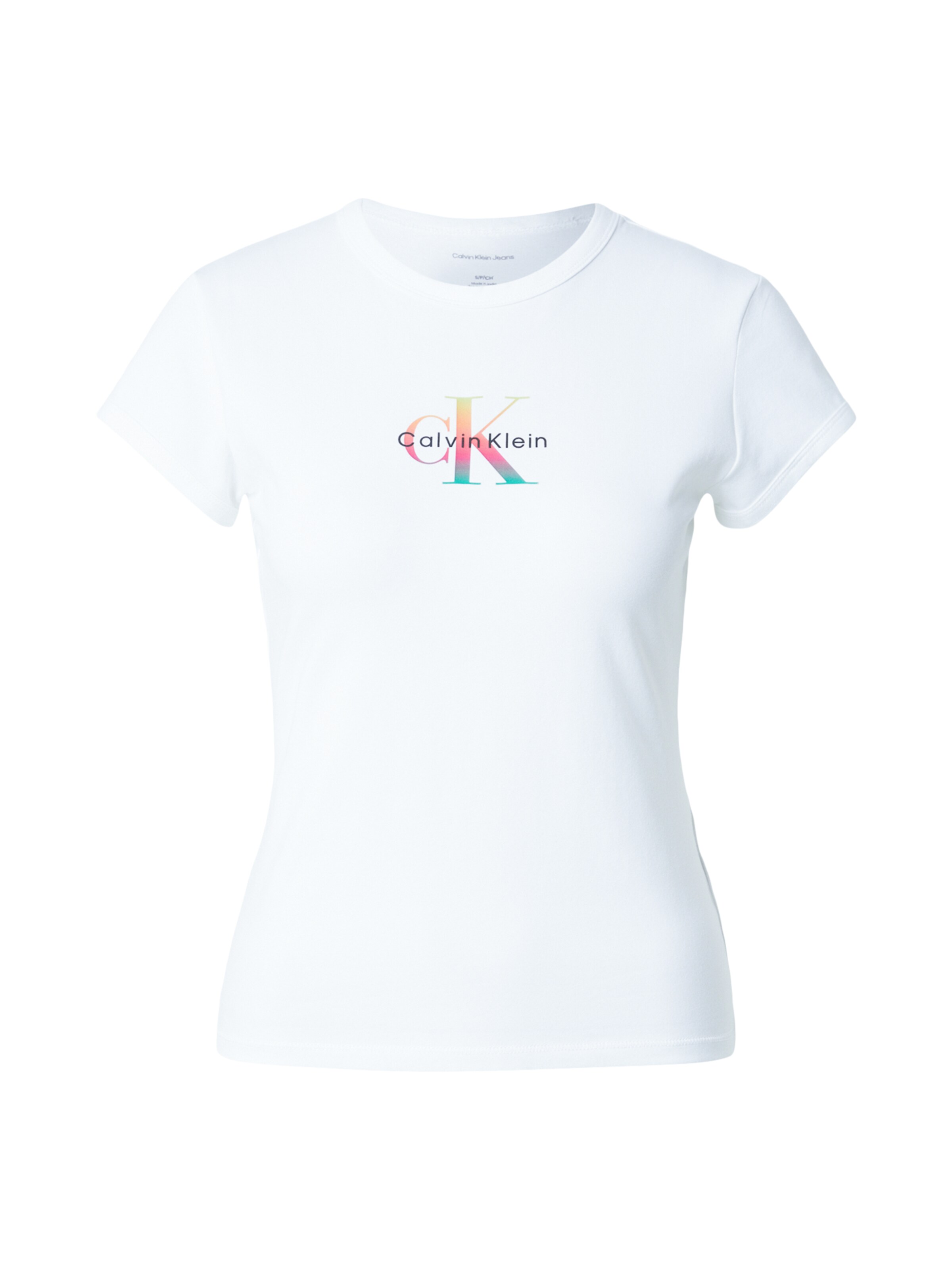Regular T-shirt 'Pride' Calvin Klein Jeans en blanc : devant