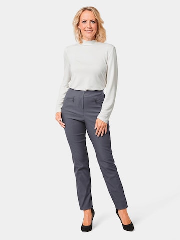 Goldner Slimfit Hose 'Louisa' in Grau