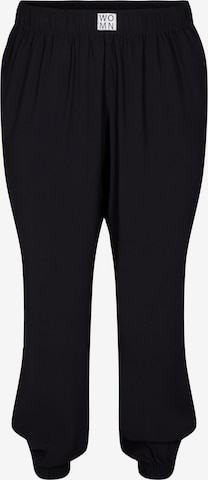 Loosefit Pantalon 'XFAHIT' Zizzi en noir : devant