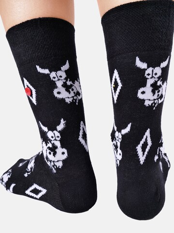 UNABUX Socks ' GRUMBLE IN THE JUNGLE ' in Black