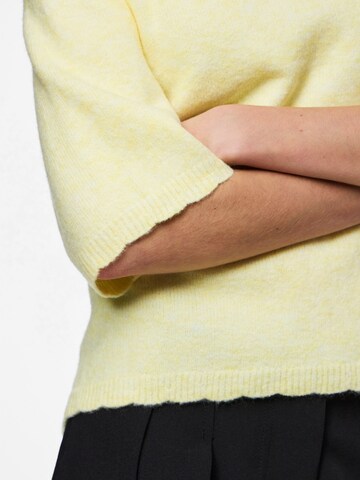 PIECES Sweater 'PCRath' in Yellow