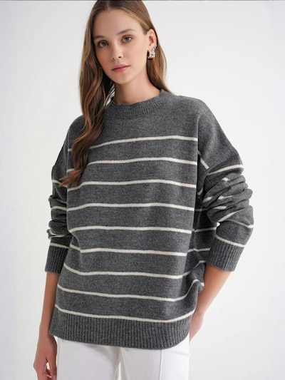 MixRay Pull-over 'Pullover' en S-M en gris foncé, Vue avec produit