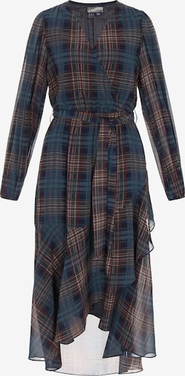 Suknelė iš DreiMaster Vintage, spalva – mėlyna / tamsiai ruda / pilka / tamsiai pilka, Prekių apžvalga